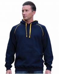 Contrast Fleecy Hoodie, Mens